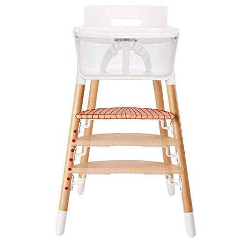 High Chair Modern High Chairs for Babies and Toddlers Wooden Dining Table Chair Adjustable Feeding Solution with Tray, Easy Care Baby Chair in White